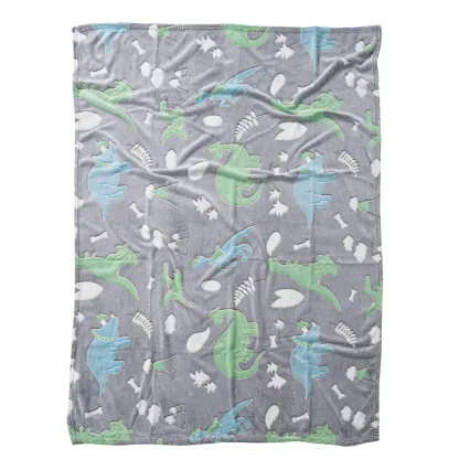 Das Baby Κουβερτα Fleece 110Χ150 Relax 4865 Γκρι - Μπλε - Πρασινο Γκρι - Μπλε - Πρασινο