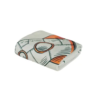 Das Baby Κουβερτα Fleece 110Χ150 Baby Fun 4912 Blue - Grey - Orange Blue - Grey - Orange