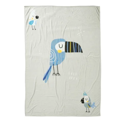 Das Baby Κουβερτα Fleece 110Χ150 Baby Fun 4914 Blue - Grey - Mint Blue - Grey - Mint