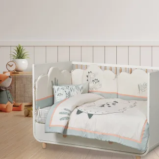 Das Baby Κουβερλι Fun 4879 Γκρι - Πρασινο - Σομον Γκρι - Πρασινο - Σομον