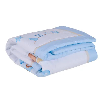Das Baby Παπλωμα Fun Digital 4918 Blue - Ochre - White Blue - Ochre - White