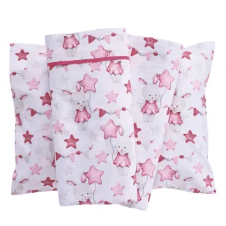 Das Baby Σετ Σεντονια Fun 4917 Pink - White Pink - White