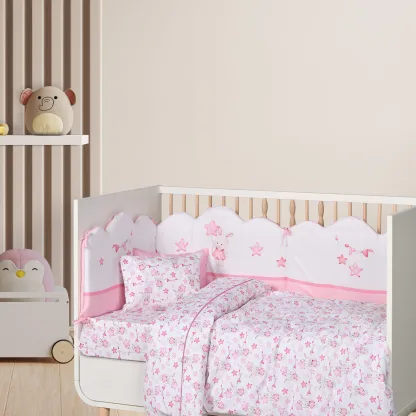 Das Baby Σετ Σεντονια Fun 4917 Pink - White Pink - White