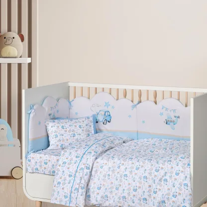 Das Baby Σετ Σεντονια Fun 4918 Blue - Ochre - White Blue - Ochre - White