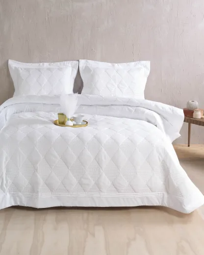 Rythmos Charmy - Σετ Κουβερλι Εκρου Σετ 3 Τεμαχια (1 235X250, 2 50X70)