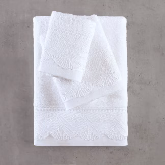 Hypatia - Σετ Πετσετες 3τεμ. Λευκο Σετ 3 Τεμαχιων (30x50, 50x90, 80x150) Συσκευασια Κουτιου