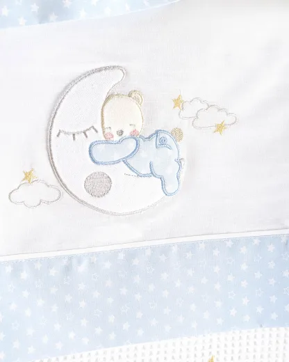 Rythmos Moon Swing Σιελ - Koybeρτα Πικε Με Κεντημα 120X150