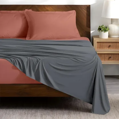 LINO ΣΕΤ ΣΕΝΤΟΝΙΑ DOBLE CORAL-GREY 240X260