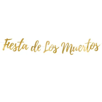 Γιρλάντα Fiesta de Los Muertos 22x160 Χρυσό   Beauty Home