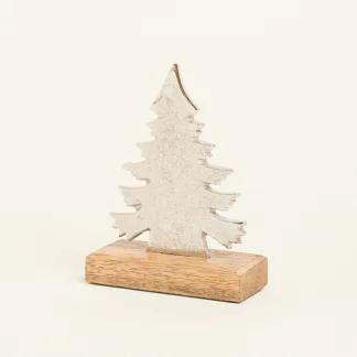 ΜΕΤΑΛΛΙΚΗ ΦΙΓΟΥΡΑ ΜΕ ΒΑΣΗ 11 x 4 x 12 CM ΔΕΝΤΡΟ   Beauty Home