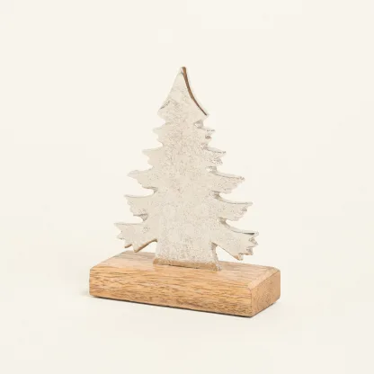 ΜΕΤΑΛΛΙΚΗ ΦΙΓΟΥΡΑ ΜΕ ΒΑΣΗ 11 x 4 x 12 CM ΔΕΝΤΡΟ   Beauty Home