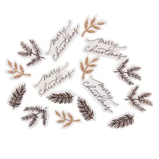 ΧΑΡΤΙΝΑ ΚΟΜΦΕΤΙ  “Merry Christmas”  2 – 4,5cm 100 ΤΜΧ   Beauty Home