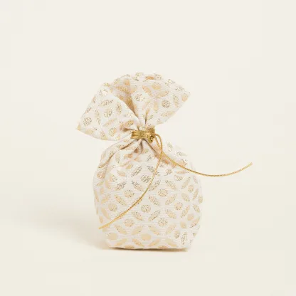ΠΟΥΓΚΙ ΜΕ ΒΑΣΗ 8 x 12 cm ΖΑΚΑΡ ΕΚΡΟΥ- ΧΡΥΣΟ   Beauty Home