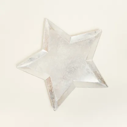 ΜΕΤΑΛΛΙΚΟΣ ΔΙΣΚΟΣ ΑΣΤΕΡΙ ΑΣΗΜΙ 57,5 x 60 x 2,5 CM   Beauty Home