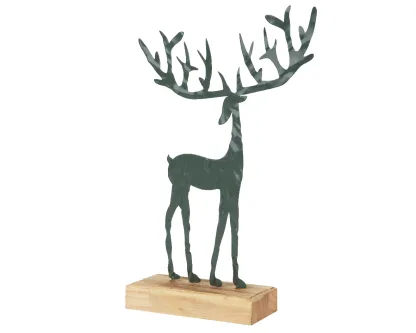 ΜΕΤΑΛΛΙΚΟΣ ΤΑΡΑΝΔΟΣ ΜΕ ΒΑΣΗ DARK GREEN 5 x 15 x 23,5 CM   Beauty Home