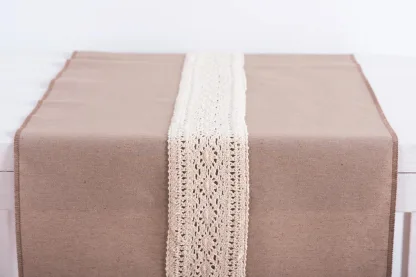 ΡΑΝΝΕΡ ΥΦΑΣΜΑ ΚΑΙ ΔΑΝΤΕΛΑ 45CM  Γαλάζιο Beauty Home