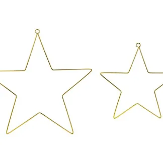 ΜΕΤΑΛΛΙΚΑ ΑΣΤΕΡΙΑ ΣΕΤ 2 ΤΕΜ 20 Κ 28 CM   Beauty Home
