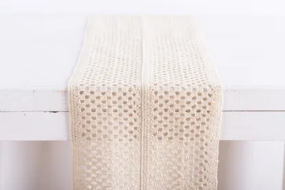 ΔΑΝΤΕΛΑ ΒΑΜΒΑΚΕΡΗ 23CM “ΓΕΩΜΕΤΡΙΚΟ”  Εκρού Beauty Home