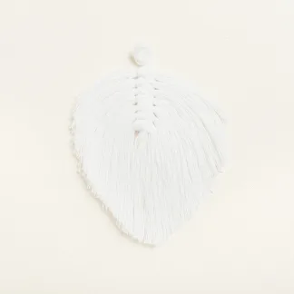 ΜΑΚΡΑΜΕ ΦΥΛΛΟ 14 x 10 cm  Λευκό Beauty Home