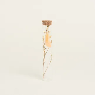 ΓΥΑΛΙΝΟΣ ΣΩΛΗΝΑΣ ΜΕ ΚΛΑΔΙΑ 3 x 18 cm  Κίτρινο Beauty Home