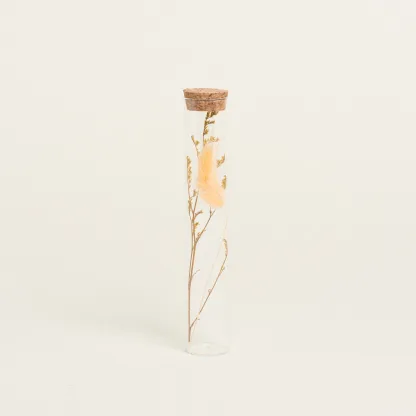 ΓΥΑΛΙΝΟΣ ΣΩΛΗΝΑΣ ΜΕ ΚΛΑΔΙΑ 3 x 18 cm  Κίτρινο Beauty Home