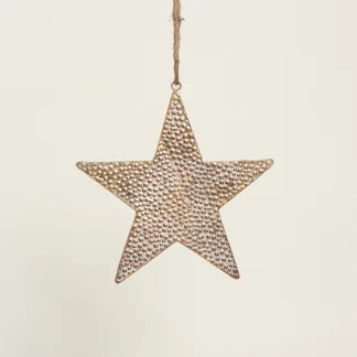 ΜΕΤΑΛΛΙΚΟ ΑΣΤΕΡΙ ΧΡΥΣΟ ΑΝΤΙΚΕ 31 cm   Beauty Home