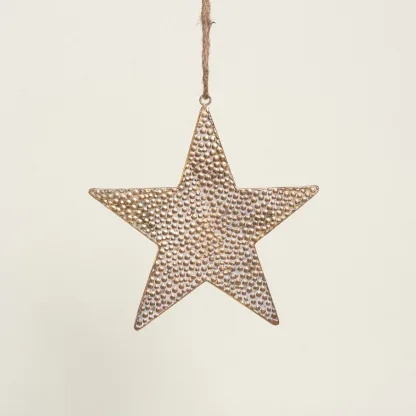 ΜΕΤΑΛΛΙΚΟ ΑΣΤΕΡΙ ΧΡΥΣΟ ΑΝΤΙΚΕ 31 cm   Beauty Home