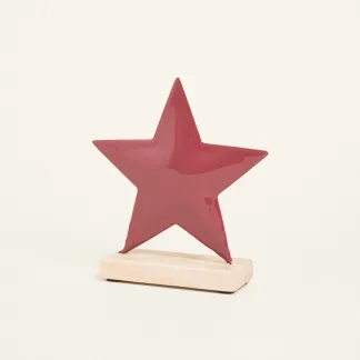ΜΕΛΛΙΚΟ ΑΣΤΕΡΙ ΜΕ ΒΑΣΗ 15 x 16 CM ΜΠΟΡΝΤΩ   Beauty Home