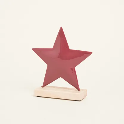 ΜΕΛΛΙΚΟ ΑΣΤΕΡΙ ΜΕ ΒΑΣΗ 15 x 16 CM ΜΠΟΡΝΤΩ   Beauty Home