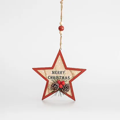 ΞΥΛΙΝΟ ΑΣΤΕΡΑΚΙ, MERRY CHRISTMAS, 15,5x1cm   Beauty Home
