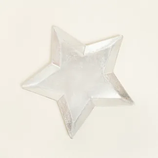 ΜΕΤΑΛΛΙΚΟΣ ΔΙΣΚΟΣ ΑΣΤΕΡΙ ΑΣΗΜΙ 47 x 49 x 2,5 CM   Beauty Home