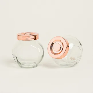 ΒΑΖΑΚΙ ΜΕ ΚΑΠΑΚΙ ΡΟΖ ΧΡΥΣΟ 8x8x5,5cm – 180ml   Beauty Home
