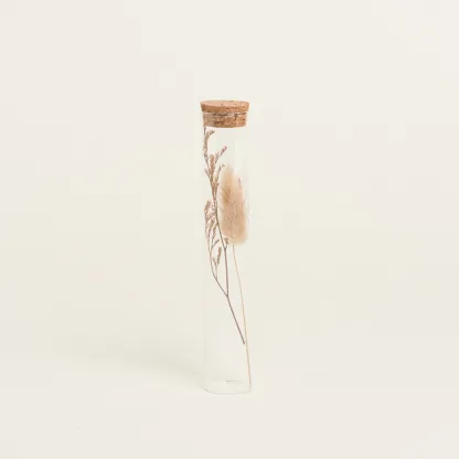 ΓΥΑΛΙΝΟΣ ΣΩΛΗΝΑΣ ΜΕ ΚΛΑΔΙΑ 3 x 18 cm  Μπεζ Beauty Home