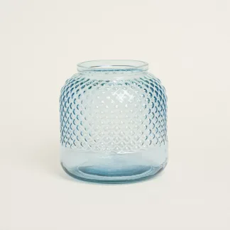 ΒΑΖΟ ΑΝΑΓΛΥΦΟ 19 x 19 cm  Γαλάζιο Beauty Home