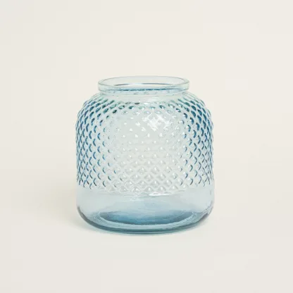 ΒΑΖΟ ΑΝΑΓΛΥΦΟ 19 x 19 cm  Γαλάζιο Beauty Home
