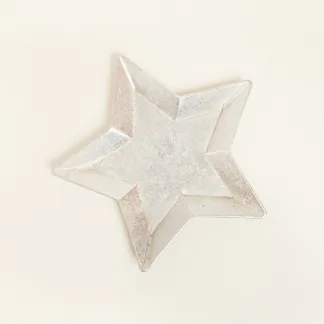 ΜΕΤΑΛΛΙΚΟΣ ΔΙΣΚΟΣ ΑΣΤΕΡΙ ΑΣΗΜΙ 36,5 x 38 x 2,5 CM   Beauty Home