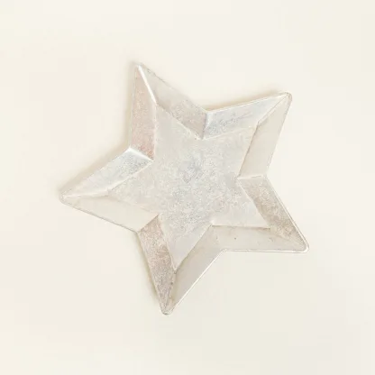 ΜΕΤΑΛΛΙΚΟΣ ΔΙΣΚΟΣ ΑΣΤΕΡΙ ΑΣΗΜΙ 36,5 x 38 x 2,5 CM   Beauty Home