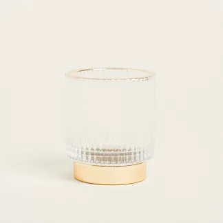 ΚΗΡΟΠΗΓΙΟ ΔΙΑΦΑΝΟ / ΧΡΥΣΟ Ø7×8,2cm   Beauty Home