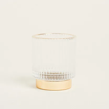 ΚΗΡΟΠΗΓΙΟ ΔΙΑΦΑΝΟ / ΧΡΥΣΟ Ø7×8,2cm   Beauty Home