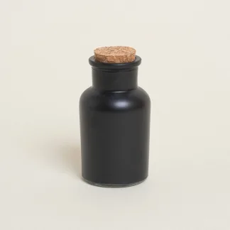 ΜΠΟΥΚΑΛΑΚΙ ΜΑΥΡΟ ΜΑΤ ΜΕ ΦΕΛΛΟ 11 x 5,7 cm 125 ml   Beauty Home