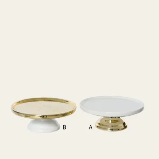 ΠΟΡΣΕΛΑΝΙΝΗ ΤΑΡΤΙΕΡΑ 22 x 11,5 cm ΧΡΥΣΟ – ΛΕΥΚΟ  Β     Beauty Home