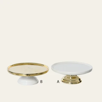 ΠΟΡΣΕΛΑΝΙΝΗ ΤΑΡΤΙΕΡΑ 22 x 11,5 cm ΧΡΥΣΟ – ΛΕΥΚΟ  Β     Beauty Home