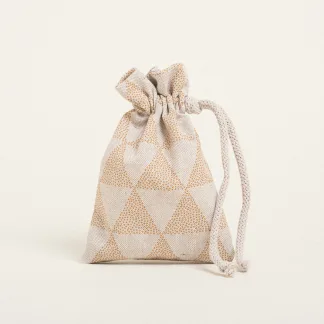 ΠΟΥΓΚΙ ΜΕ ΚΟΡΔΟΝΙ 12 x 17 cm ΤΡΙΓΩΝΑ ΜΠΕΖ ΠΟΥΑ   Beauty Home