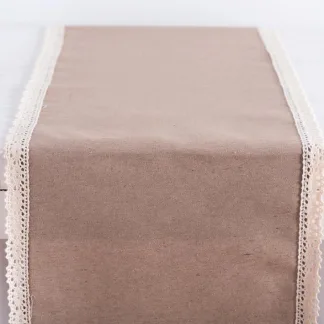 ΡΑΝΝΕΡ ΥΦΑΣΜΑΤΙΝΟ ΜΕ ΔΑΝΤΕΛΑ 30 cm x 1.5m  Σάπιο Μήλο Beauty Home
