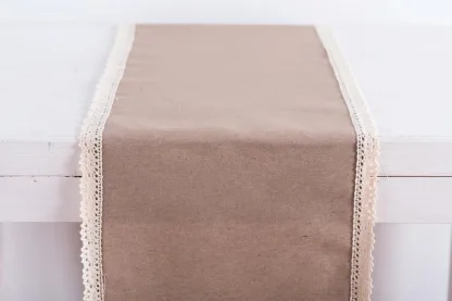 ΡΑΝΝΕΡ ΥΦΑΣΜΑΤΙΝΟ ΜΕ ΔΑΝΤΕΛΑ 30 cm x 1.5m  Σάπιο Μήλο Beauty Home