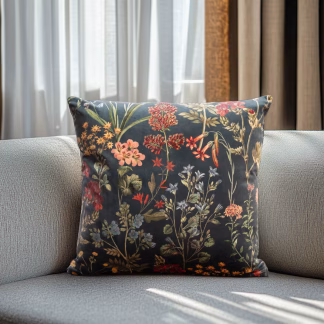 Μαξιλαροθηκη Βελουδο Beautiful Flower Field