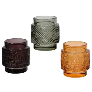 ΓΥΑΛΙΝΟ ΚΗΡΟΠΗΓΙΟ 7 x 8 cm  Ανθρακί Beauty Home