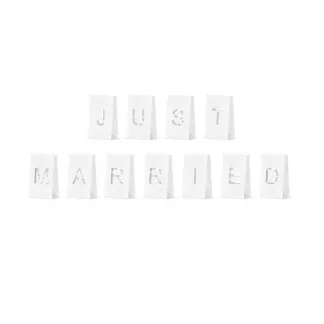 XΑΡΤΙΝΑ ΦΑΝΑΡΙΑ Just Married, 11.5x19x7cm 11 τεμ   Beauty Home