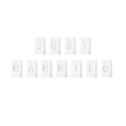 XΑΡΤΙΝΑ ΦΑΝΑΡΙΑ Just Married, 11.5x19x7cm 11 τεμ   Beauty Home