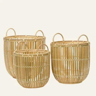 ΚΑΛΑΘΙΑ ΜΠΑΜΠΟΥ 38 x 35 cm ΣΕΤ 3 ΤΜΧ   Beauty Home